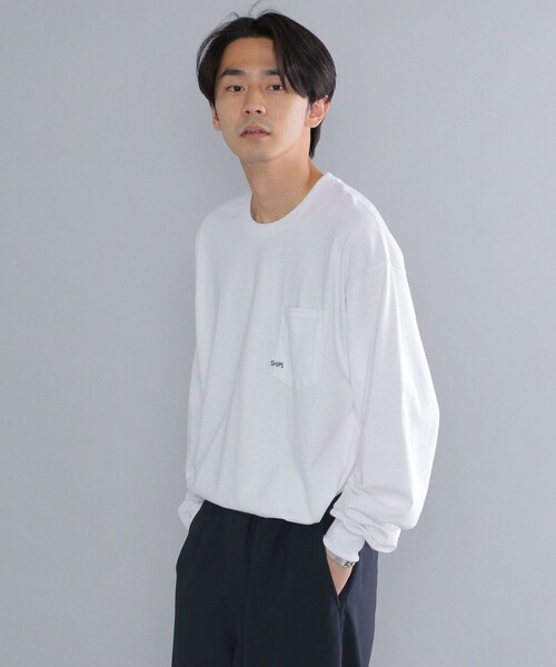 OAMC ポケット ロングスリーブ Tシャツ M 長袖 ホワイト Goodwear グッドウェア Tシャツ 長袖 ロンT メンズ レディース