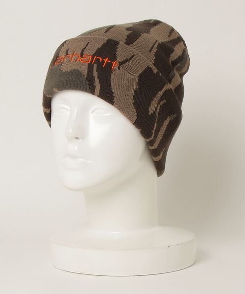 Carhartt（カーハート）の「Carhartt WIP/カーハート ダブリューアイピー ビーニー I029490（ニットキャップ/ビーニー・メンズ・ブラウン系その他/ブラック×ブラック/ブラウン系カモフラージュ・FREE）」の3枚目の写真