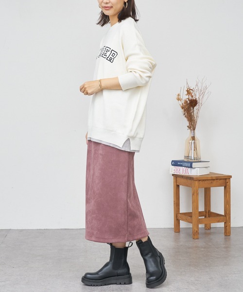 BONbazaar（ボンバザール）の「★OT★《伸縮性バツグン》ダンボールスエードスカート（スカート・レディース・チャコールグレー/ベージュ/パープル・40）」の20枚目の写真