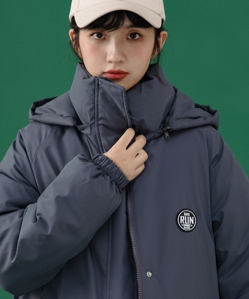 yuue' ( wear )（ユーイ）の「オーバーサイズ ビッグシルエット ダウンジャケットコート（ダウンジャケット/コート・レディース・ブラック/ベージュ/ダークグレー・MEDIUM/LARGE/X-LARGE/SMALL）」の9枚目の写真