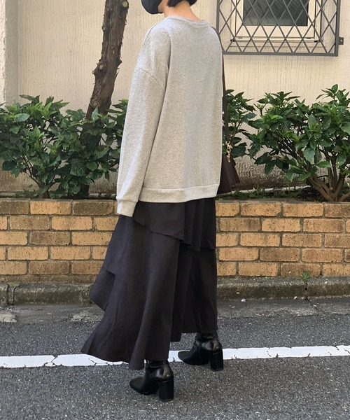 Jewelobe（ジュエローブ）の「フリルヘムドッキングカットワンピース（ワンピース・レディース・杢グレー/ブラック・FREE）」の21枚目の写真