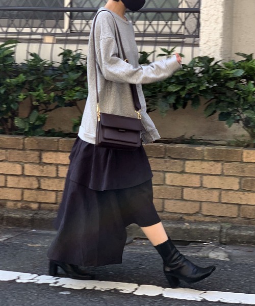 Jewelobe（ジュエローブ）の「フリルヘムドッキングカットワンピース（ワンピース・レディース・杢グレー/ブラック・FREE）」の16枚目の写真