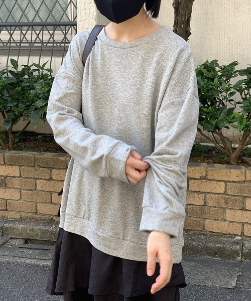 Jewelobe（ジュエローブ）の「フリルヘムドッキングカットワンピース（ワンピース・レディース・杢グレー/ブラック・FREE）」の13枚目の写真