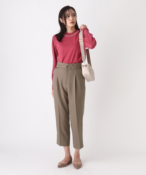 SOUP（スープ）の「◆【洗える】ウールライク テーパードパンツ(大きいサイズあり・13号・15号)（その他パンツ・レディース・ネイビー/ダークグレー/サンドベージュ/ピンク系・11/15 /13/09/07）」の7枚目の写真