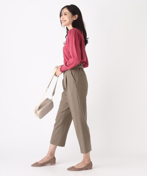 SOUP（スープ）の「◆【洗える】ウールライク テーパードパンツ(大きいサイズあり・13号・15号)（その他パンツ・レディース・ネイビー/ダークグレー/サンドベージュ/ピンク系・11/15 /13/09/07）」の20枚目の写真