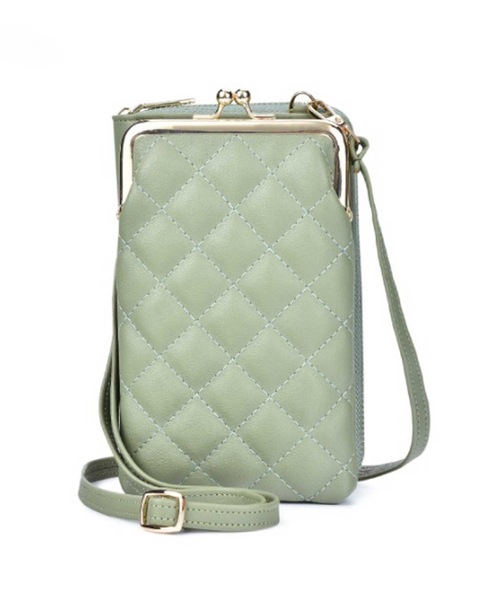 LUGG NAGG（ラグナグ）の「がま口キルティングモバイルショルダーバッグ（ショルダーバッグ・レディース・ベージュ/ブラック/スモークピンク/ライトグリーン/グレー/ブラウン・FREE）」の5枚目の写真