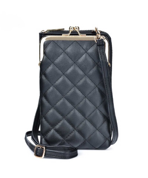 LUGG NAGG（ラグナグ）の「がま口キルティングモバイルショルダーバッグ（ショルダーバッグ・レディース・ベージュ/ブラック/スモークピンク/ライトグリーン/グレー/ブラウン・FREE）」の2枚目の写真