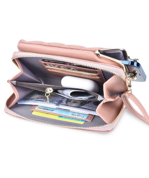 LUGG NAGG（ラグナグ）の「がま口キルティングモバイルショルダーバッグ（ショルダーバッグ・レディース・ベージュ/ブラック/スモークピンク/ライトグリーン/グレー/ブラウン・FREE）」の13枚目の写真