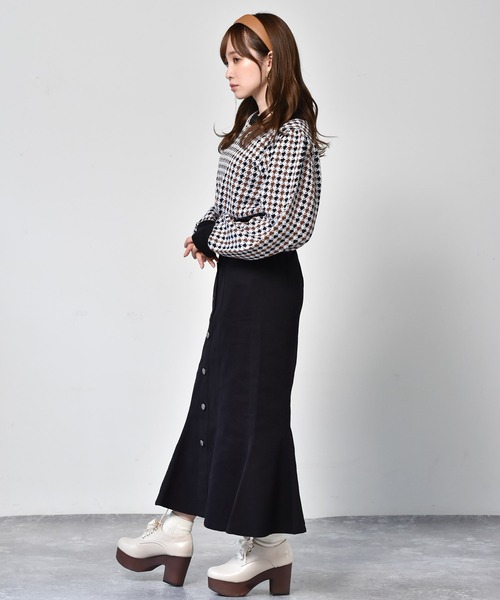 ems excite（エムズエキサイト）の「柄ニットプルオーバー（ニット/セーター・レディース・ブラック/ボルドー/グリーン・FREE）」の20枚目の写真