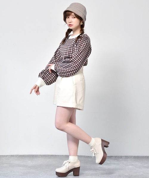 ems excite（エムズエキサイト）の「柄ニットプルオーバー（ニット/セーター・レディース・ブラック/ボルドー/グリーン・FREE）」の16枚目の写真