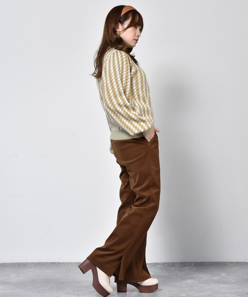 ems excite（エムズエキサイト）の「柄ニットプルオーバー（ニット/セーター・レディース・ブラック/ボルドー/グリーン・FREE）」の18枚目の写真