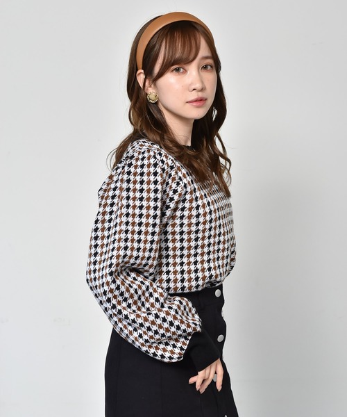 ems excite（エムズエキサイト）の「柄ニットプルオーバー（ニット/セーター・レディース・ブラック/ボルドー/グリーン・FREE）」の14枚目の写真