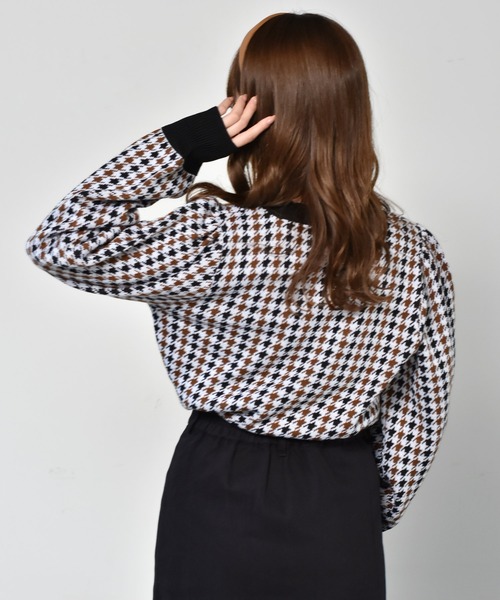 ems excite（エムズエキサイト）の「柄ニットプルオーバー（ニット/セーター・レディース・ブラック/ボルドー/グリーン・FREE）」の13枚目の写真