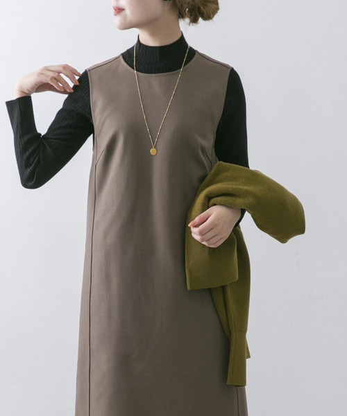 URBAN RESEARCH ROSSO（アーバンリサーチロッソ）の「ボンディングリバージャンパーワンピース（ワンピース・レディース・ブラック系その他/ブラウン系その他・38/36）」の16枚目の写真