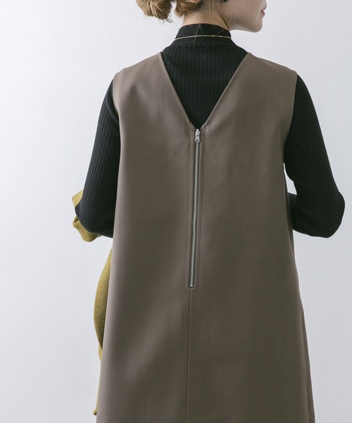 URBAN RESEARCH ROSSO（アーバンリサーチロッソ）の「ボンディングリバージャンパーワンピース（ワンピース・レディース・ブラック系その他/ブラウン系その他・38/36）」の18枚目の写真