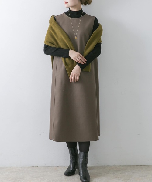 URBAN RESEARCH ROSSO（アーバンリサーチロッソ）の「ボンディングリバージャンパーワンピース（ワンピース・レディース・ブラック系その他/ブラウン系その他・38/36）」の19枚目の写真