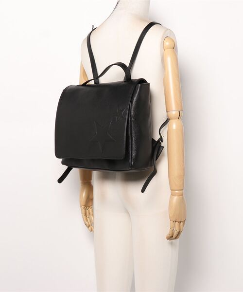 Scrap Book(スクラップブック)の「【MY BEST BAG】エンボスフラップリュック(バックパック/リュック・レディース・ブラック/ベージュ・FREE)」の5枚目の写真