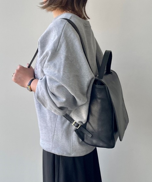 Scrap Book(スクラップブック)の「【MY BEST BAG】エンボスフラップリュック(バックパック/リュック・レディース・ブラック/ベージュ・FREE)」の9枚目の写真