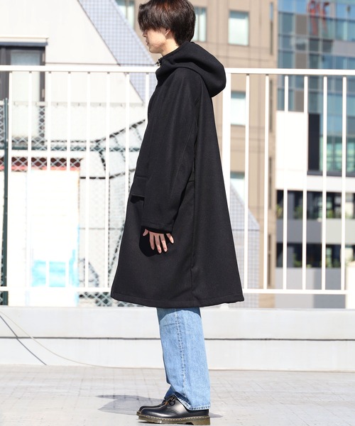 REMI RELIEF（レミレリーフ）の「REMI RELIEF/レミレリーフ エステルサージ フードコート スタンドカラー（その他アウター・メンズ・ブラック/モカ・M/L/XL）」の18枚目の写真