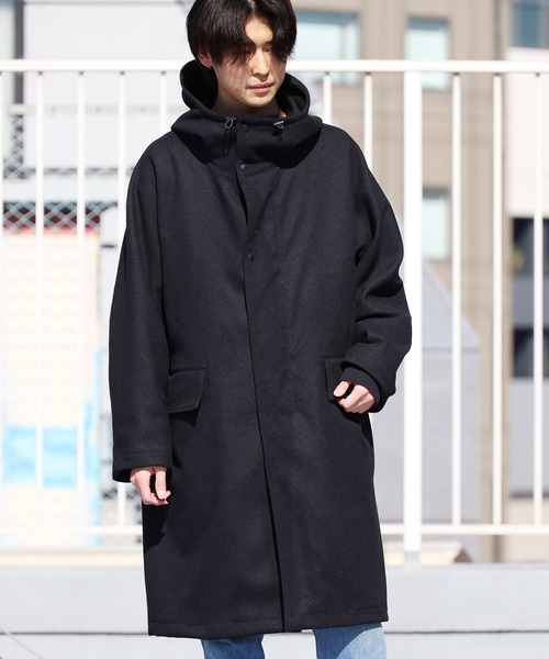 REMI RELIEF（レミレリーフ）の「REMI RELIEF/レミレリーフ エステルサージ フードコート スタンドカラー（その他アウター・メンズ・ブラック/モカ・M/L/XL）」の10枚目の写真