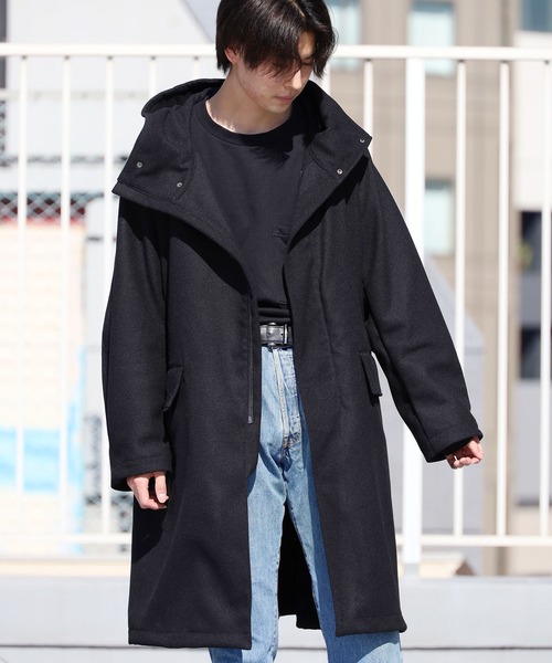 REMI RELIEF（レミレリーフ）の「REMI RELIEF/レミレリーフ エステルサージ フードコート スタンドカラー（その他アウター・メンズ・ブラック/モカ・M/L/XL）」の13枚目の写真