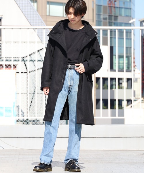 REMI RELIEF（レミレリーフ）の「REMI RELIEF/レミレリーフ エステルサージ フードコート スタンドカラー（その他アウター・メンズ・ブラック/モカ・M/L/XL）」の17枚目の写真