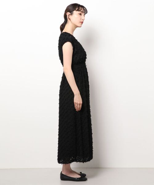 kaene（カエン）の「ジャガードワンピース（ドレス・レディース・ブラック/ワインレッド・38/36）」の5枚目の写真