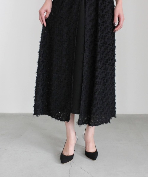 kaene（カエン）の「ジャガードワンピース（ドレス・レディース・ブラック/ワインレッド・38/36）」の8枚目の写真