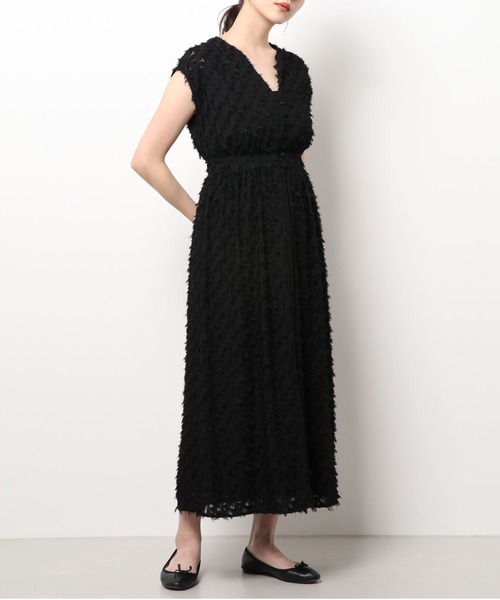 kaene（カエン）の「ジャガードワンピース（ドレス・レディース・ブラック/ワインレッド・38/36）」の19枚目の写真