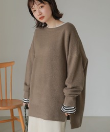 ブークレ前振りニットチュニック