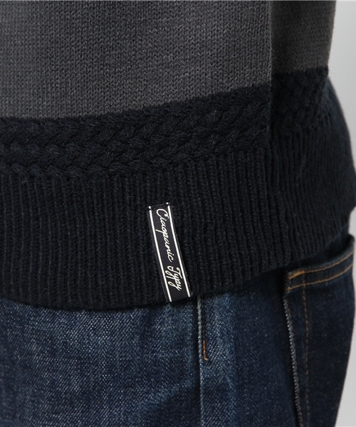 CIAOPANIC TYPY（チャオパニックティピー）の「ビッグマルチボーダーニット（ニット/セーター・メンズ・ブラック/ホワイト/ネイビー・SMALL/LARGE/MEDIUM）」の7枚目の写真