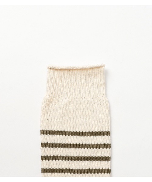 ANONYMOUSISM（アノニマスイズム）の「【ANONYMOUSISM】コットンボーダー クルー丈ソックス/アノニマスイズム（ソックス/靴下・メンズ・ブルー/カーキ/サックスブルー/ネイビー・25cm～27cm/23cm～25cm）」の5枚目の写真