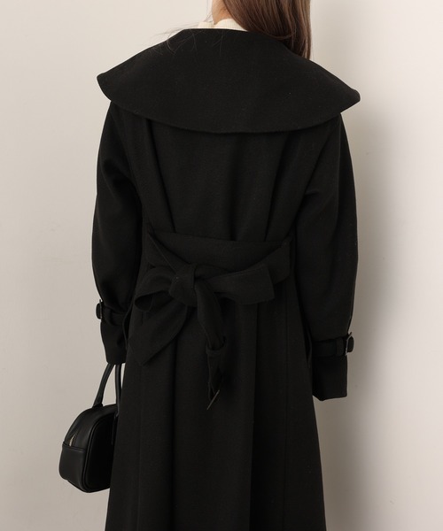 one after another NICE CLAUP(ワンアフターアナザーナイスクラップ)の「セーラーカラーが大人可愛いロングコート(その他アウター・レディース・ブラック/ブラウン/アイボリー/杢グレー/ピンク系その他・MEDIUM/LARGE)」の22枚目の写真