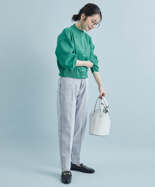 VIS（ビス）の「【ORGABITS(R)】テーパードデニムパンツ【sustainable】（デニムパンツ・レディース・オフホワイト/ブルー系その他4・S/M/L）」の9枚目の写真