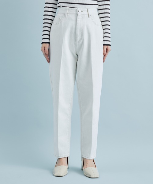 VIS（ビス）の「【ORGABITS(R)】テーパードデニムパンツ【sustainable】（デニムパンツ・レディース・オフホワイト/ブルー系その他4・S/M/L）」の13枚目の写真