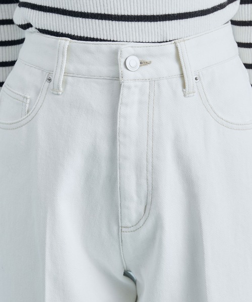 VIS（ビス）の「【ORGABITS(R)】テーパードデニムパンツ【sustainable】（デニムパンツ・レディース・オフホワイト/ブルー系その他4・S/M/L）」の10枚目の写真