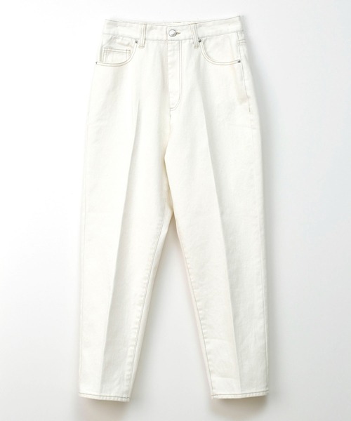 VIS（ビス）の「【ORGABITS(R)】テーパードデニムパンツ【sustainable】（デニムパンツ・レディース・オフホワイト/ブルー系その他4・S/M/L）」の8枚目の写真