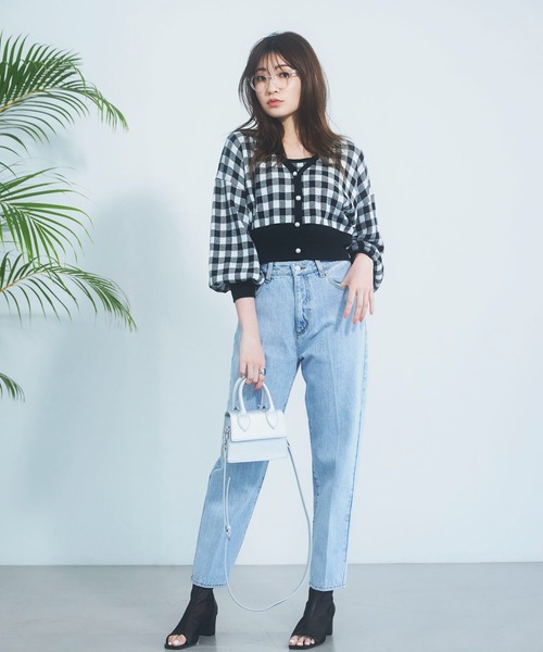 VIS（ビス）の「【ORGABITS(R)】テーパードデニムパンツ【sustainable】（デニムパンツ・レディース・オフホワイト/ブルー系その他4・S/M/L）」の20枚目の写真