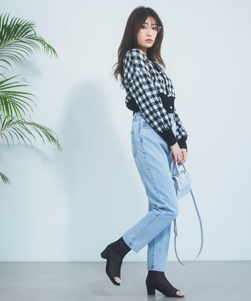 VIS（ビス）の「【ORGABITS(R)】テーパードデニムパンツ【sustainable】（デニムパンツ・レディース・オフホワイト/ブルー系その他4・S/M/L）」の21枚目の写真