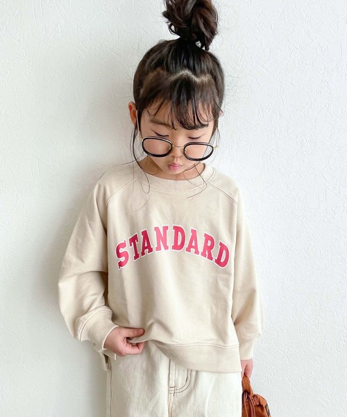 CIAOPANIC TYPY（チャオパニックティピー）の「□【KIDS】ミニ裏毛ワイドカレッジスウェット（スウェット・キッズ・ホワイト/ベージュ/ブルー・SMALL/MEDIUM/LARGE/X-LARGE/XX-LARGE）」の2枚目の写真