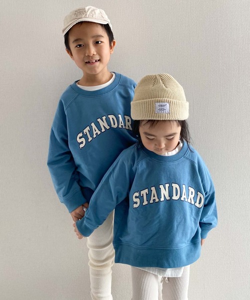 CIAOPANIC TYPY（チャオパニックティピー）の「□【KIDS】ミニ裏毛ワイドカレッジスウェット（スウェット・キッズ・ホワイト/ベージュ/ブルー・SMALL/MEDIUM/LARGE/X-LARGE/XX-LARGE）」の3枚目の写真