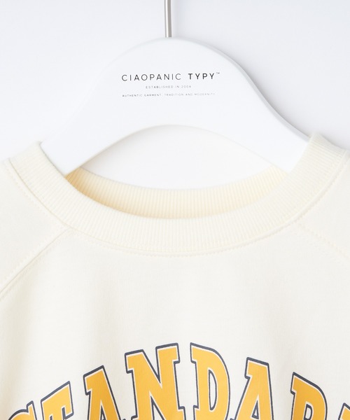 CIAOPANIC TYPY（チャオパニックティピー）の「□【KIDS】ミニ裏毛ワイドカレッジスウェット（スウェット・キッズ・ホワイト/ベージュ/ブルー・SMALL/MEDIUM/LARGE/X-LARGE/XX-LARGE）」の9枚目の写真