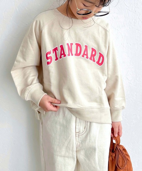 CIAOPANIC TYPY（チャオパニックティピー）の「□【KIDS】ミニ裏毛ワイドカレッジスウェット（スウェット・キッズ・ホワイト/ベージュ/ブルー・SMALL/MEDIUM/LARGE/X-LARGE/XX-LARGE）」の13枚目の写真