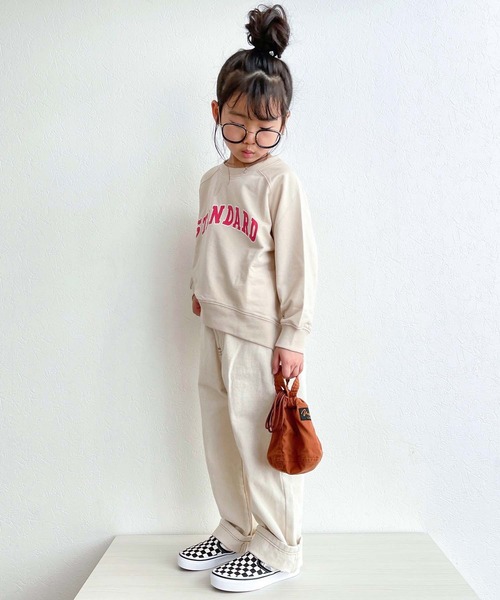 CIAOPANIC TYPY（チャオパニックティピー）の「□【KIDS】ミニ裏毛ワイドカレッジスウェット（スウェット・キッズ・ホワイト/ベージュ/ブルー・SMALL/MEDIUM/LARGE/X-LARGE/XX-LARGE）」の14枚目の写真