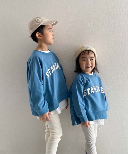 CIAOPANIC TYPY（チャオパニックティピー）の「□【KIDS】ミニ裏毛ワイドカレッジスウェット（スウェット・キッズ・ホワイト/ベージュ/ブルー・SMALL/MEDIUM/LARGE/X-LARGE/XX-LARGE）」の19枚目の写真