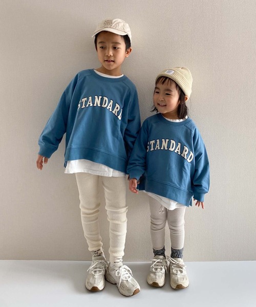 CIAOPANIC TYPY（チャオパニックティピー）の「□【KIDS】ミニ裏毛ワイドカレッジスウェット（スウェット・キッズ・ホワイト/ベージュ/ブルー・SMALL/MEDIUM/LARGE/X-LARGE/XX-LARGE）」の20枚目の写真