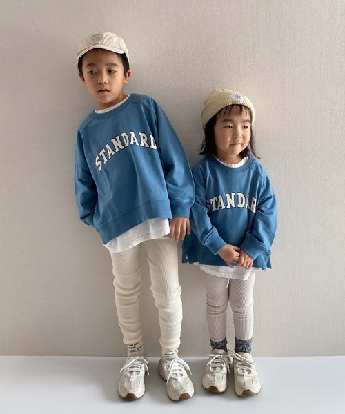 CIAOPANIC TYPY（チャオパニックティピー）の「□【KIDS】ミニ裏毛ワイドカレッジスウェット（スウェット・キッズ・ホワイト/ベージュ/ブルー・SMALL/MEDIUM/LARGE/X-LARGE/XX-LARGE）」の21枚目の写真