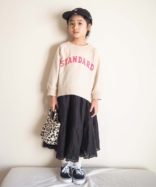 CIAOPANIC TYPY（チャオパニックティピー）の「□【KIDS】ミニ裏毛ワイドカレッジスウェット（スウェット・キッズ・ホワイト/ベージュ/ブルー・SMALL/MEDIUM/LARGE/X-LARGE/XX-LARGE）」の15枚目の写真