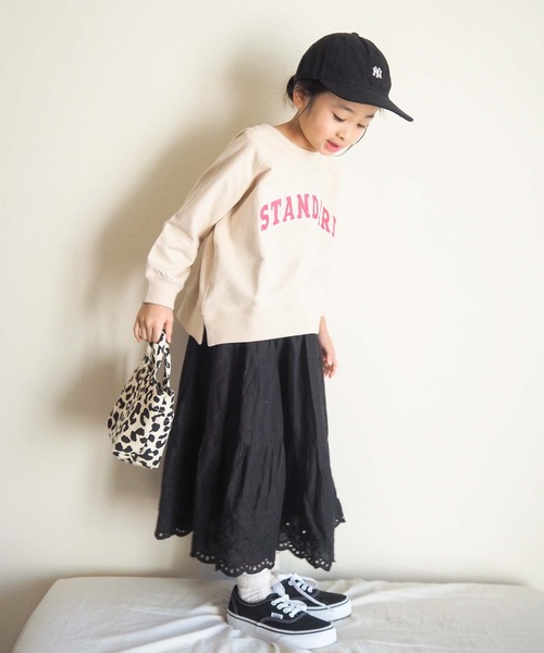 CIAOPANIC TYPY（チャオパニックティピー）の「□【KIDS】ミニ裏毛ワイドカレッジスウェット（スウェット・キッズ・ホワイト/ベージュ/ブルー・SMALL/MEDIUM/LARGE/X-LARGE/XX-LARGE）」の16枚目の写真