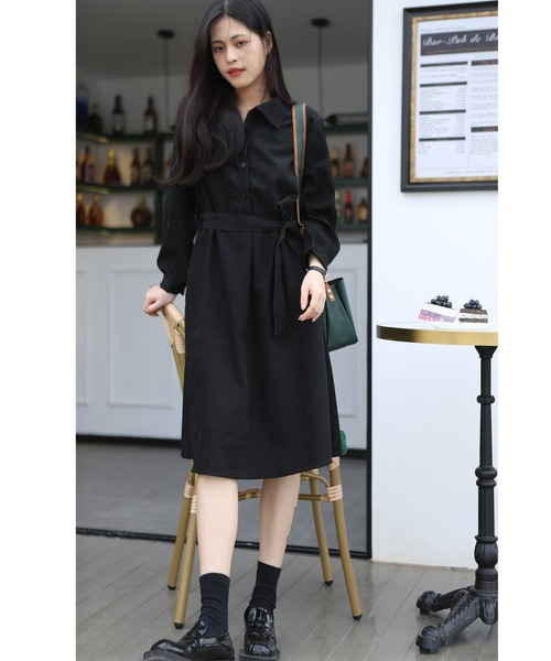MAISON DE THERESE(メゾン ド テレーズ)の「フレンチVネックワンピース(ワンピース・レディース・ブラック/ブラウン・LARGE/MEDIUM)」の11枚目の写真